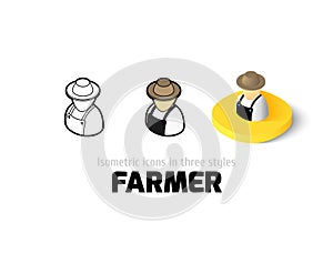 Farmer icon in different style