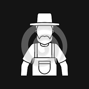 Farmer icon - vector farmer avatar or symbol
