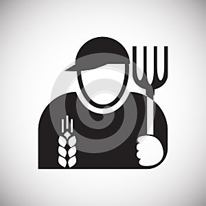 Farmer icon on white background for graphic and web design, Modern simple vector sign. Internet concept. Trendy symbol for website