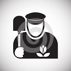 Farmer icon on white background for graphic and web design, Modern simple vector sign. Internet concept. Trendy symbol for website