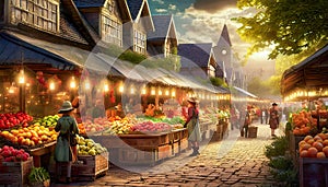 Farmer Market, Produce, Small Town