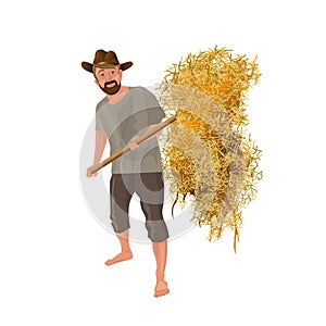Farmer with a pitchfork