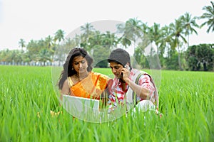 Farmer talking in his cell phone