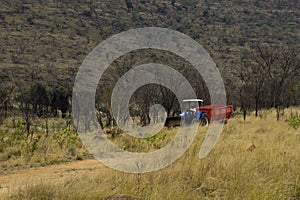 Farmer in a tractor