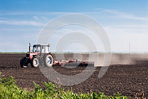 Farmer in tractor