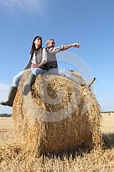 Farmer and wife