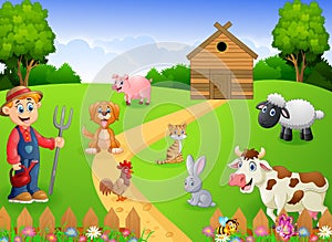 Farmer work in the farm