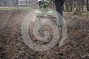 Farmer working in field