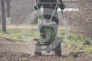 Farmer working in field