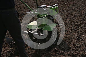 Farmer working in field