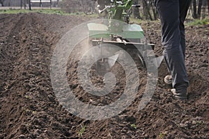Farmer working in field