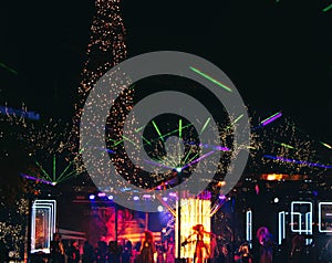 The Farmers Market at Christmas time, Los Angeles, USA