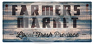 Farmers market fresh produce sign