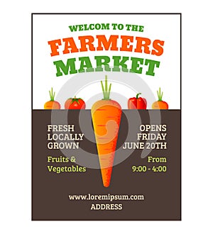 Farmers market poster photo