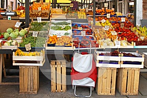 Farmers market stall