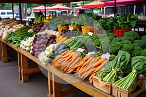 farmers market stand with affordable produce