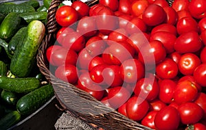 Farmers market tomatoes