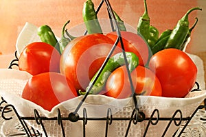 Farmers Market Tomatoes and Peppers