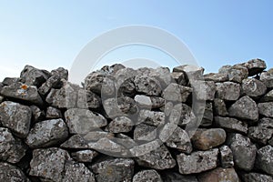 Farmers stone wall in England