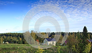 Farmhouse in autumn