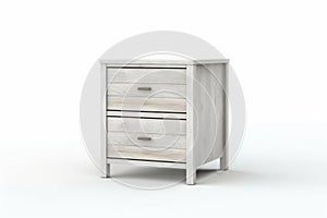 Farmhouse Chic Nightstand: White-washed Wood and Distressed Finish for Modern Simplicity