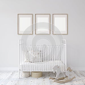 Farmhouse nursery. 3d rendering photo