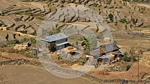 Farmhouse and rice terraces