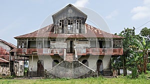 Farmhouse ruin, Sao Tome, Africa