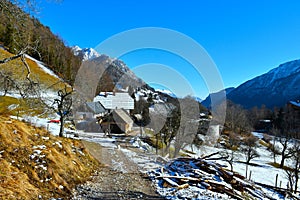 Farmhouse in Srednji Vrh village in Karavanke mountains