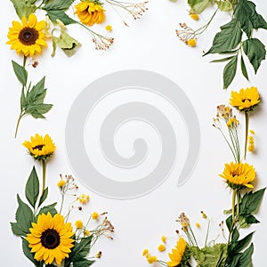 Farmhouse sunflower border