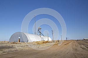 Farmhouses in a rural area in Colorado, Kansas, Oklahoma, Missouri