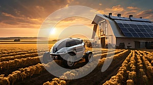 Farming and agriculture in the future (AI generated image) photo
