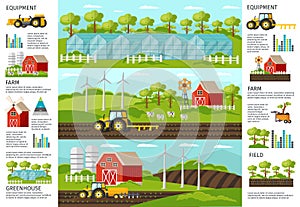 Farming And Agriculture Infographic Banners