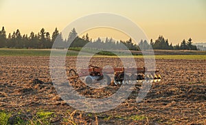 Farming equipment in a field Oregon
