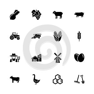 Farming - Flat Vector Icons