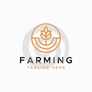 Farming Grain Wheat Simple Abstract Logo