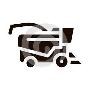 Farming Harvester Vehicle Vector Icon