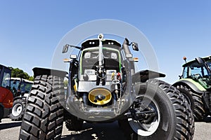 Farming tractor in close-ups