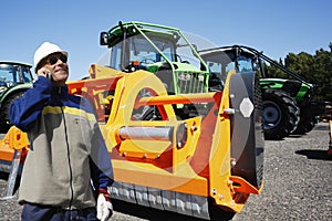 Farming tractor and giant mower