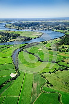 Farmland aerial landscape