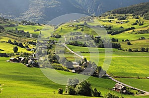 Farmland around Hardangerfjord, Norway photo