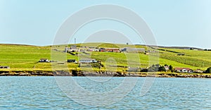 Farmland on Coast of Shteland Islands