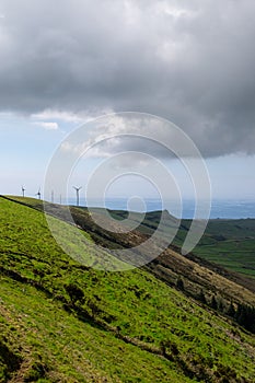 Farmland fields from Serra do Cume in the Terceira island