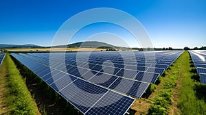 farmland with solar panels outdoors