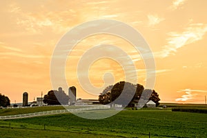 Farmland Sunset in Lancaster County