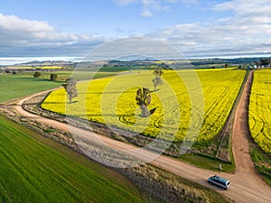 Farmlands as far as the eye can see in rural NSW Australia