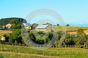 Farms in southern Chile at the shores of Lake Llanquihue. photo