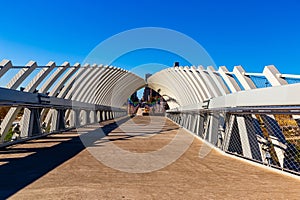 The Farnam Pier, in the Heartland of America Park Omaha Nebraska USA