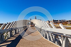 The Farnam Pier in the Heartland of America Park Omaha Nebraska USA