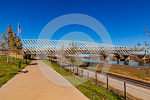 Farnam Street Pier at the Heartland of America Park Omaha Nebraska US